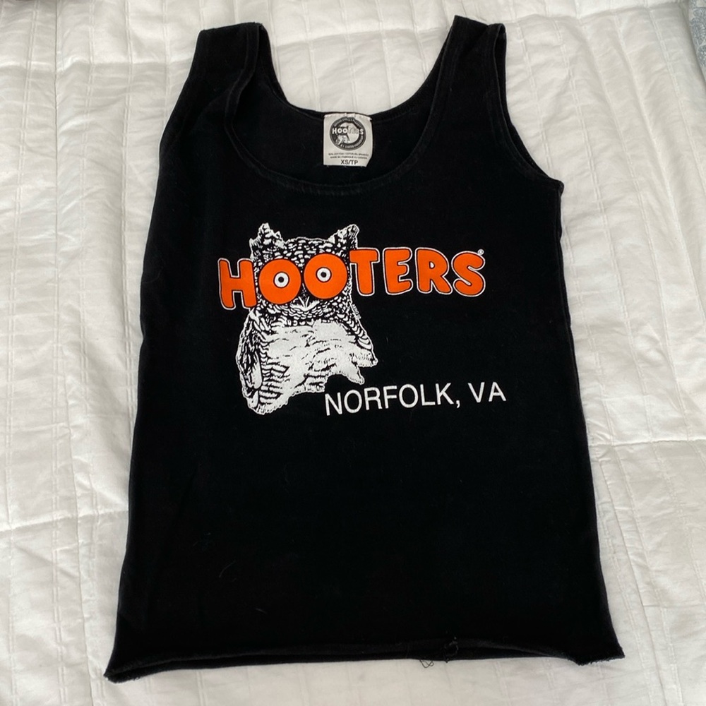 Black Hooters Girl Uniform Shirt. XS Norfolk, VA